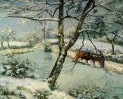卡米耶 毕沙罗 : Winter at Montfoucault
